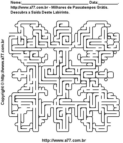 Labirinto Para Imprimir Formato Geométrico Super Fácil De Resolver