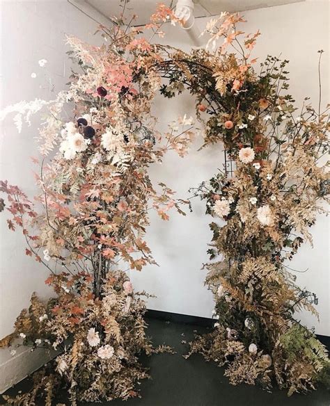 Wedding Arch Backdrop Natural Dried Flowers Wedding