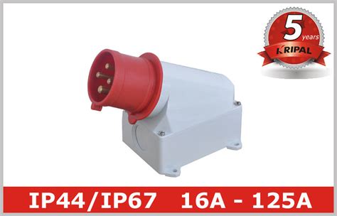 Single Phase 32a Ip44 Industrial Plugs Industrial Power Sockets
