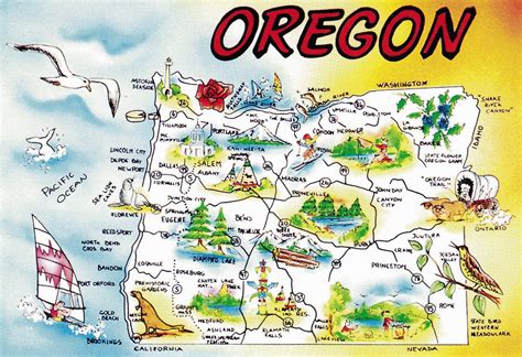 Oregon On The Map Of Usa Little Pigeon River Map