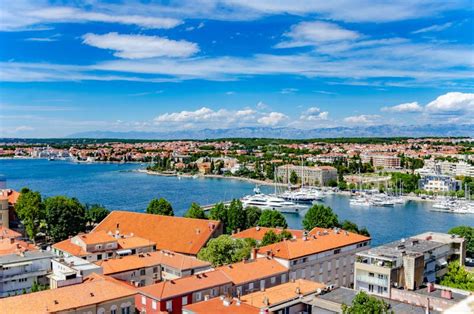 Zadar City From Tower Dalmatia Croatia Editorial Photography Image