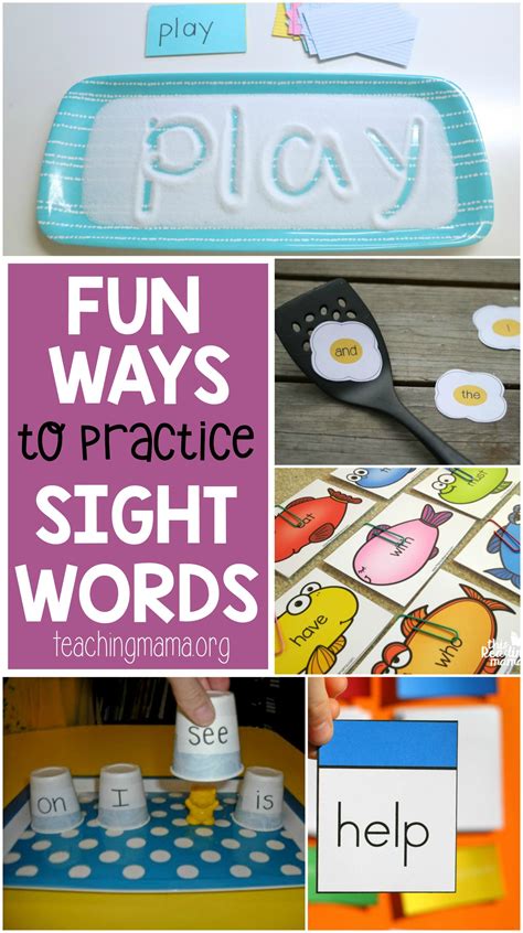 Fun Ways To Practice Sight Words Sight Words Kindergarten Sight Word