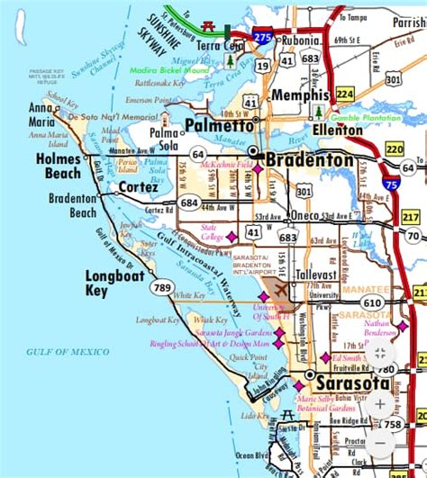 Map Of Bradenton Florida And Surrounding Area
