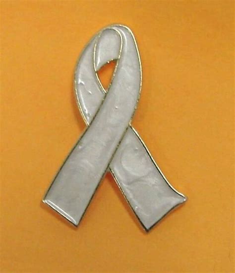 Lung Cancer Awareness Lapel Pin Pearl Ribbon Support Enamel Tac New Ebay