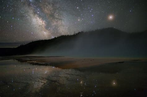 Free Images Water Nature Light Sky Mist Night Steam Star
