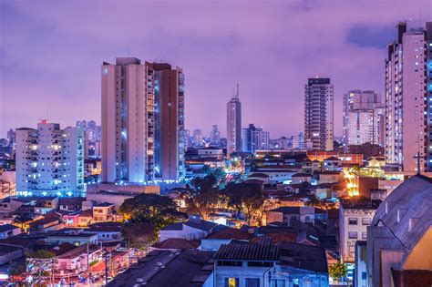 São paulo, in southeast brazil, is the most populous city in the southern. Night time Cityscape of Sao Paulo, Brazil image - Free ...