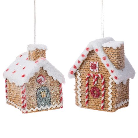 Gingerbread House Ornaments Set Of 2 83450asst