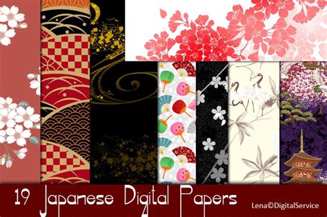 19 japanese digital decoupage scrapbook paper instant download etsy