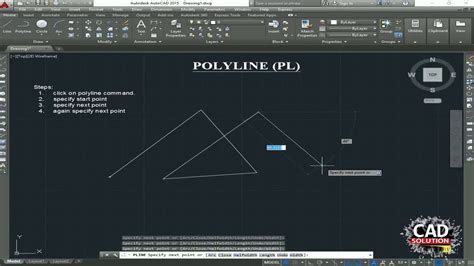 How To Use Polyline Command Autocad Youtube