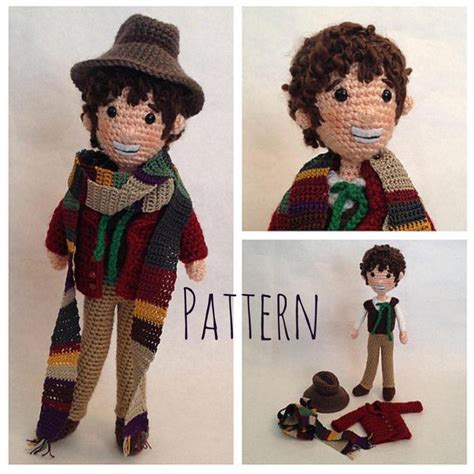 Pattern Pdf Doctor Who Wears A Scarf Amigurumi Crochet Doll Pattern