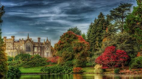 England Mansion Palace With Pond 4k Hd Travel Wallpapers Hd