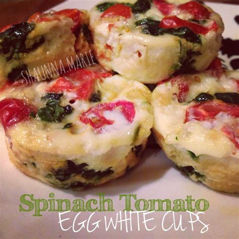 Spinach Tomato Egg White Cups SHAUNNA MARIE Breakfast Healthy