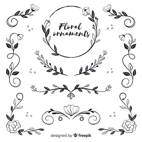 Free Vector Floral Ornaments Collection