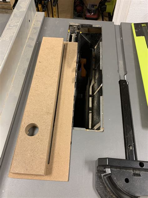 Ryobi Zero Clearance Insert For Rts Portable Table Saw In Mdf