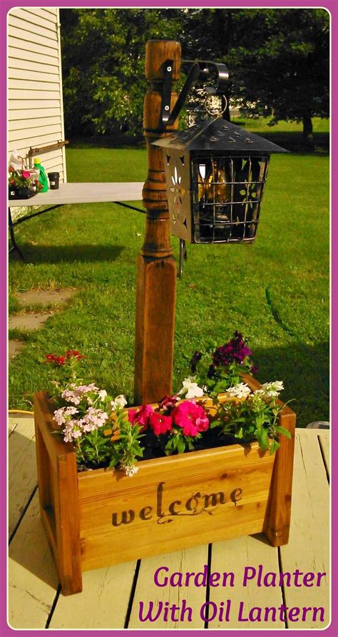 Wooden lamp base turned side table. 24 Best Front Porch Welcome Post Ideas and Designs for 2020