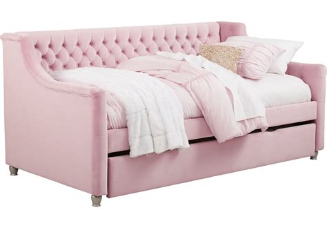 Alena Pink 3 Pc Full Daybed With Trundle Trundle Beds Colors