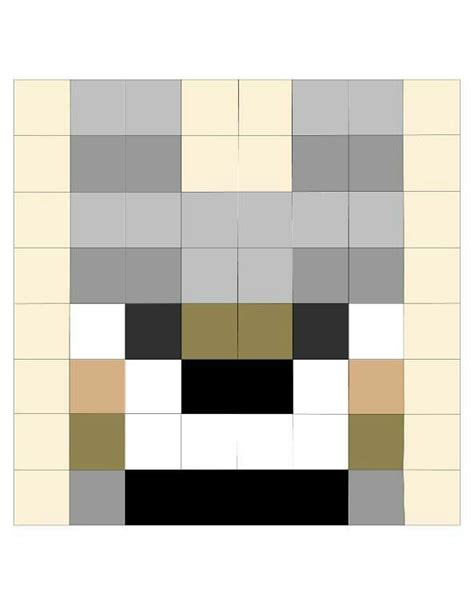 Minecraft Wolf Pixel Art
