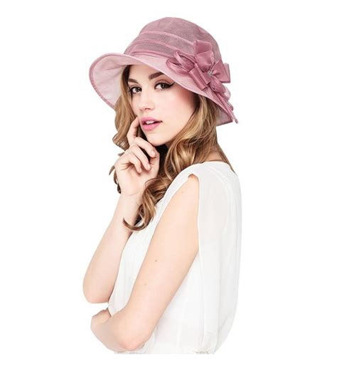 Womens Wide Brim Silk Cap Sun Hats Summer Floppy Beach Hats Folding