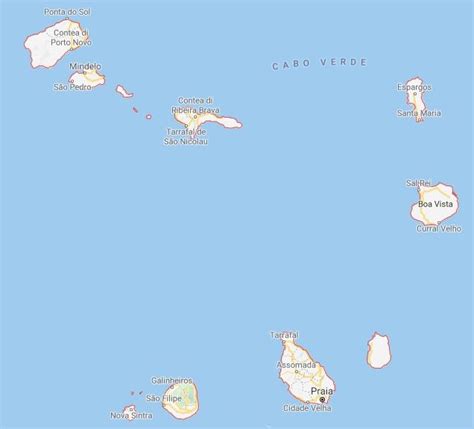 Cartina Geografica Mappa Isole Capo Verde