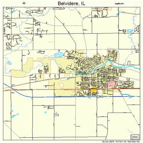 Belvidere Illinois Street Map 1705092