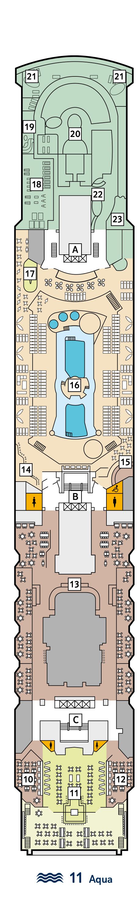 Schiff Bild Mein Schiff 1 Deckplan Deck 11