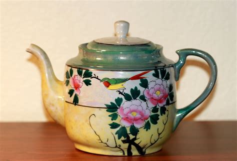 Japanese Lusterware Tea Set Vintage S Hand Painted Made In