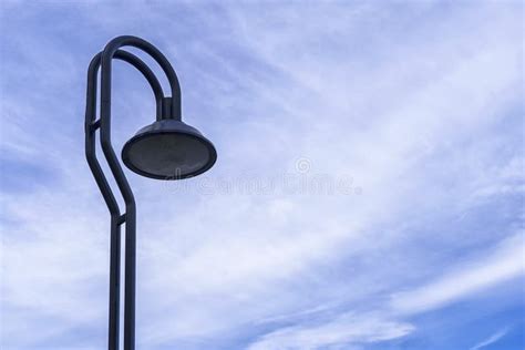 Street Lamp Or Light Pole With Blue Sky Background Stock Image Image