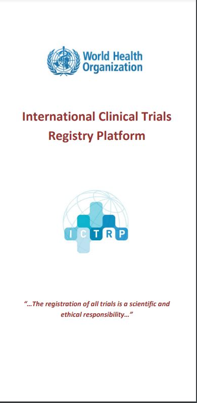 International Clinical Trials Registry Platform Flyer