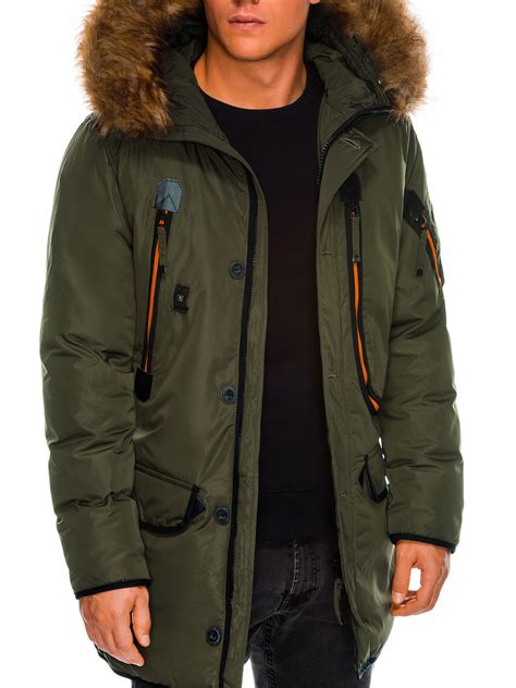 Men's winter parka jacket C369 - khaki | MODONE wholesale - Clothing For Men
