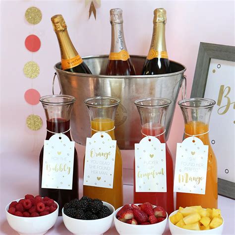 Mimosa Bar 10 Piece Kit Classic Bridal Shower Bachelorette Etsy