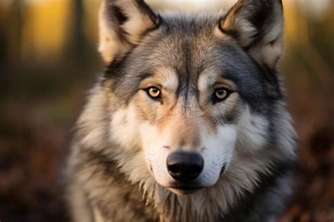 Premium Ai Image A Wolf Is Staring At The Camera