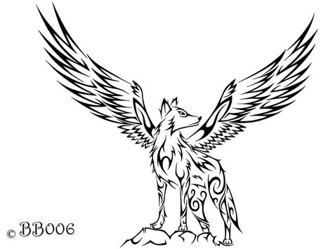 How to draw a flying wolf flying wolf step 11 1 5. Tribal Winged Wolf by blackbutterfly006 on DeviantArt