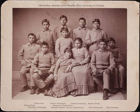 Chiricahua Apaches Four Months After Arriving At Carlisle America