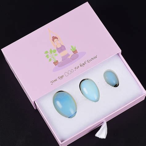 Factory Supply Natural Opalite Crystal Women Sexy Yoni Eggs Massage Nephrite Jade Yoni Egg Set