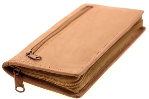 Leather Checkbook Wallet Removable Checkbook Cover Zip Around Men Women