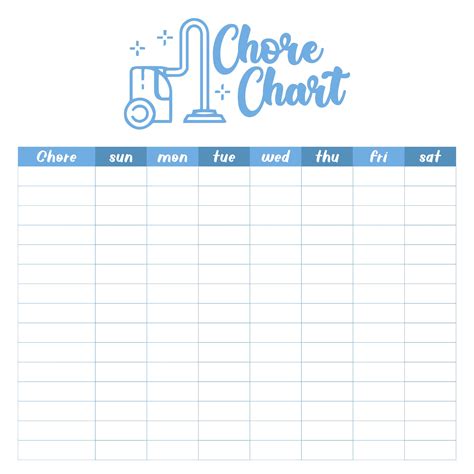 Free Monthly Chore Chart Template Free Printable Templates