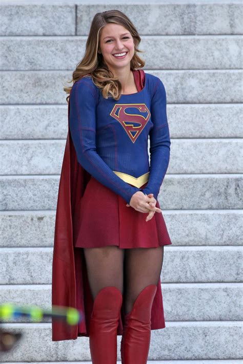 sexy beautiful babes melissa benoist ‘supergirl set in vancouver 09 12 2016