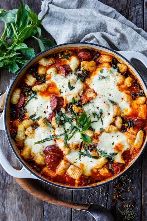 Baked Gnocchi With Kale Sausage Feasting At Home