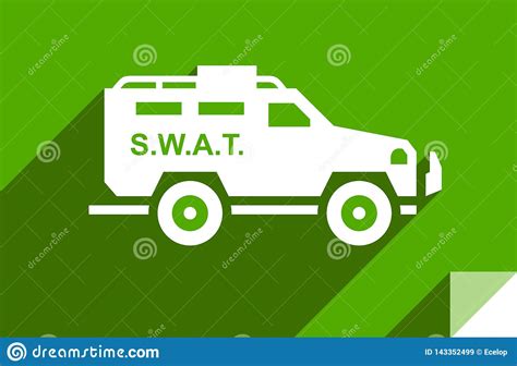 Swat Truck Cartoon Vector 253445673