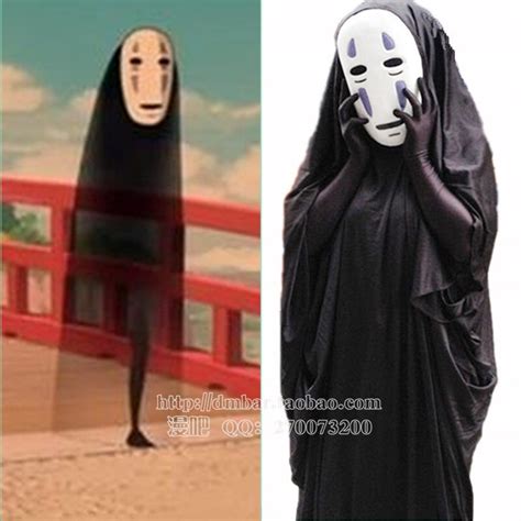2017 Halloween Clothes Spirited Away Cos Cosplay Costume No Face Male With Mask Unisex