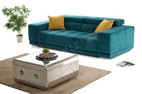 The loft 3.5 seater sofa in petrol has a lovely curved arm detail and metal leg, giving it a modern silhouette. Megapol Satellite Einzelsofa petrol | Möbel Letz - Ihr ...