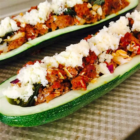 Creamy taste of the filling and melting freshness of zucchini makes this stuffed cheese zucchini boats perfect choice for children's snack. Zucchini Boats - Fresh Fork Market