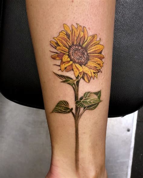 Realistic Tattoo Sunflower Tattoo Flower Tattoo By Davide