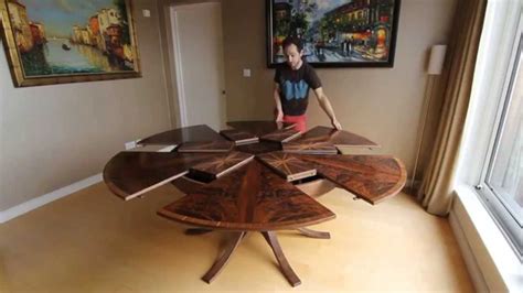 Expanding Circular Dining Table In Walnut Youtube