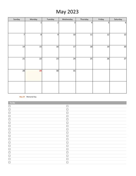 Printable May 2023 Calendar 4 Free Download And Print For You