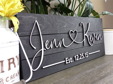 Couples Name Sign Custom Wood Sign Pallet Sign Couples Name Etsy