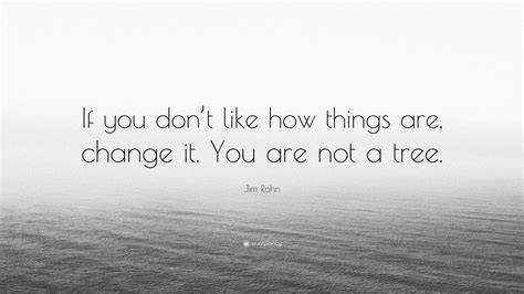 Jim Rohn Quote If You Dont Like How Things Are Change It You Are