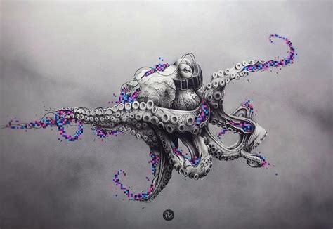 Beautiful Graffiti Piece By Pez Pez Artwork Kraken Art Octopus Artwork