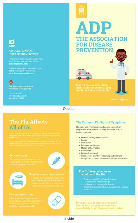colorful disease prevention informational pamphlet venngage brochure template free brochure
