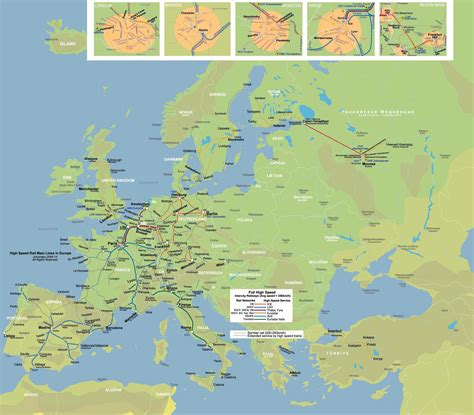 High Speed Rail Map Of Europe Europe